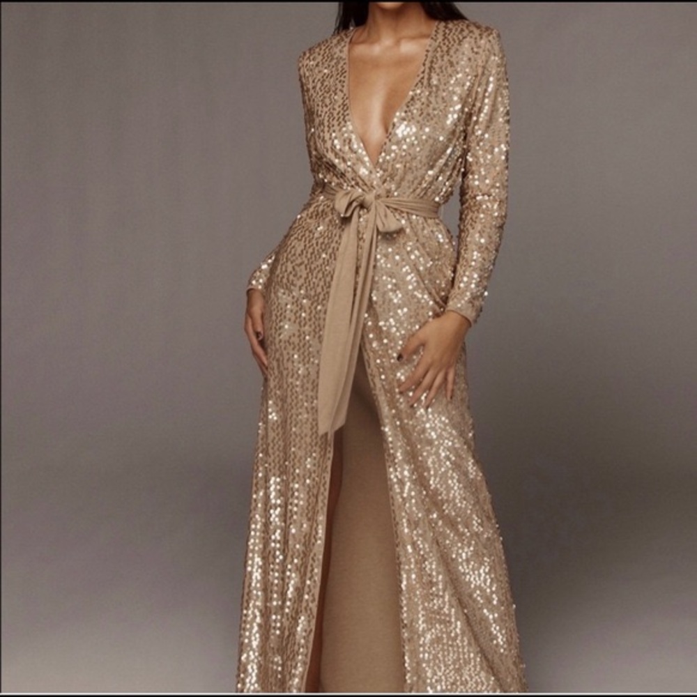 COPY - Sequin wrap dress new with tags size small